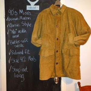 Men's Neiman-Marcus Suede Carcoat